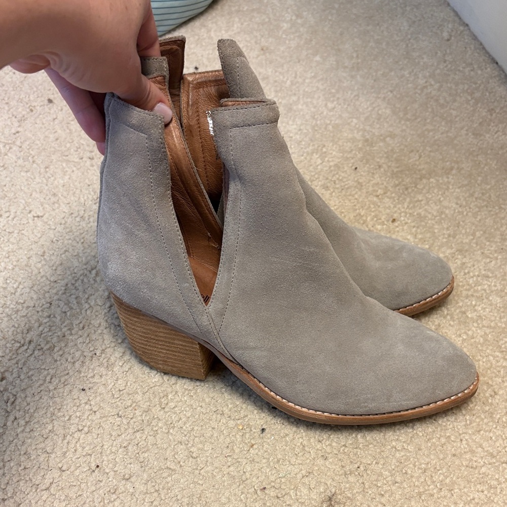 Jeffrey Campbell Gray Suede Ankle Boots